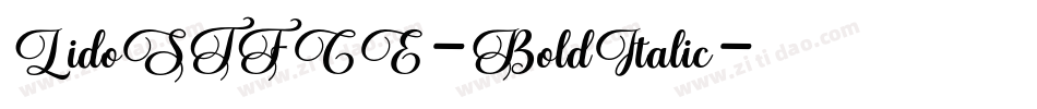LidoSTFCE-BoldItalic字体转换
