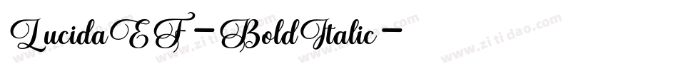 LucidaEF-BoldItalic字体转换