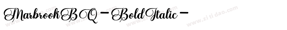 MarbrookBQ-BoldItalic字体转换
