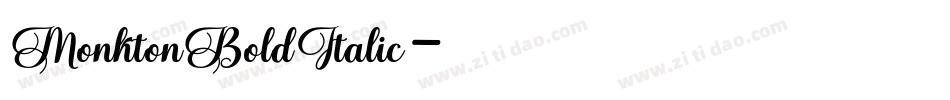 MonktonBoldItalic字体转换