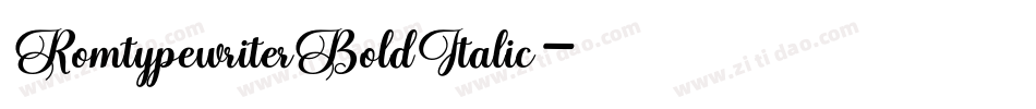 RomtypewriterBoldItalic字体转换