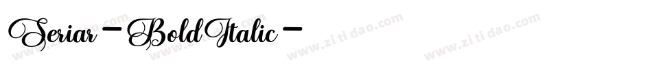 Seriar-BoldItalic字体转换