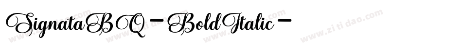 SignataBQ-BoldItalic字体转换