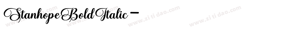 StanhopeBoldItalic字体转换