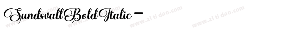 SundsvallBoldItalic字体转换