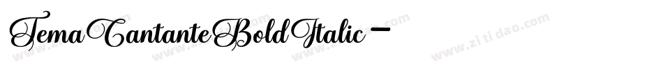 TemaCantanteBoldItalic字体转换