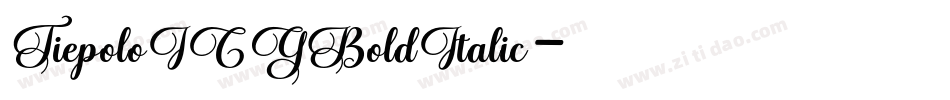 TiepoloICGBoldItalic字体转换