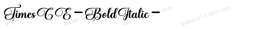 TimesCE-BoldItalic字体转换