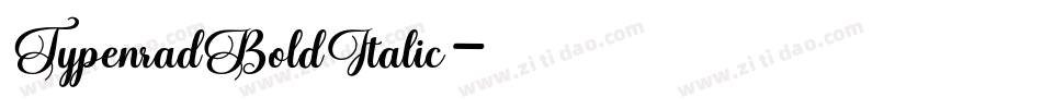 TypenradBoldItalic字体转换