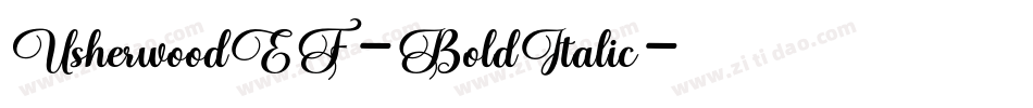 UsherwoodEF-BoldItalic字体转换