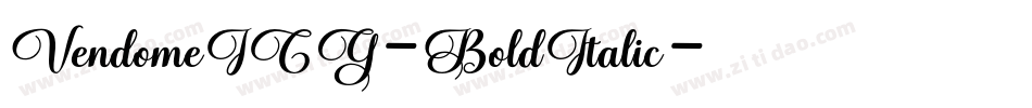 VendomeICG-BoldItalic字体转换