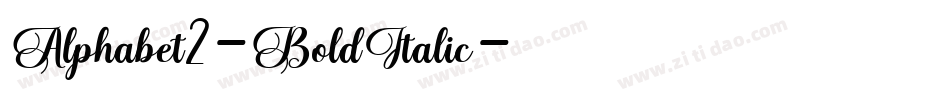 Alphabet2-BoldItalic字体转换