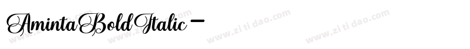 AmintaBoldItalic字体转换