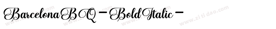BarcelonaBQ-BoldItalic字体转换
