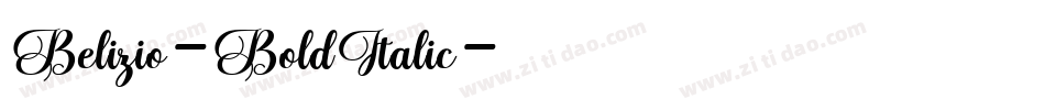 Belizio-BoldItalic字体转换