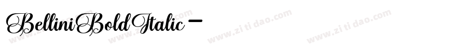 BelliniBoldItalic字体转换