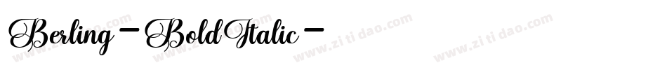 Berling-BoldItalic字体转换
