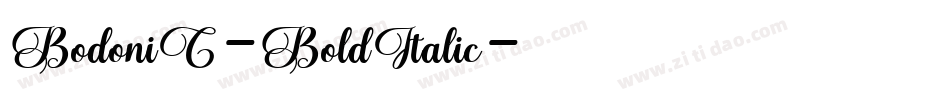 BodoniC-BoldItalic字体转换