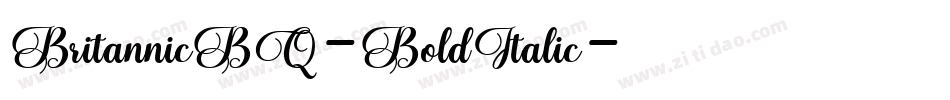 BritannicBQ-BoldItalic字体转换