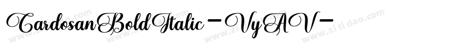 CardosanBoldItalic-VyAV字体转换
