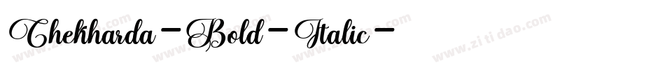 Chekharda-Bold-Italic字体转换