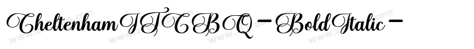 CheltenhamITCBQ-BoldItalic字体转换