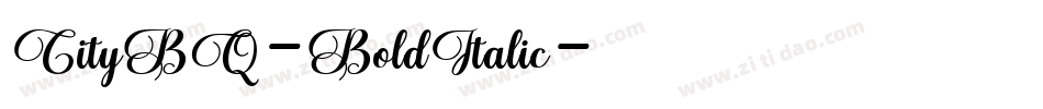 CityBQ-BoldItalic字体转换