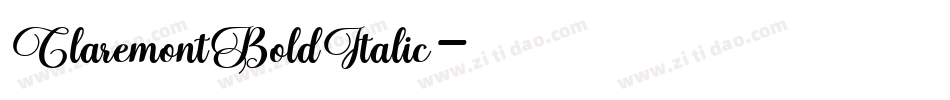 ClaremontBoldItalic字体转换