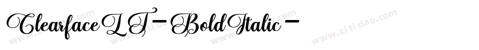 ClearfaceLT-BoldItalic字体转换