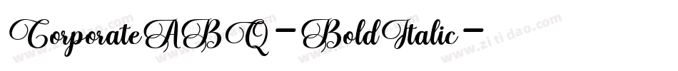 CorporateABQ-BoldItalic字体转换