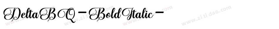 DeltaBQ-BoldItalic字体转换