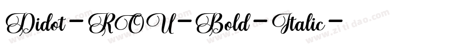 Didot-ROU-Bold-Italic字体转换