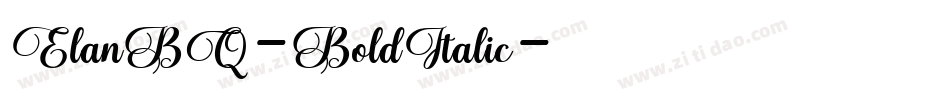 ElanBQ-BoldItalic字体转换