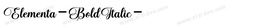 Elementa-BoldItalic字体转换