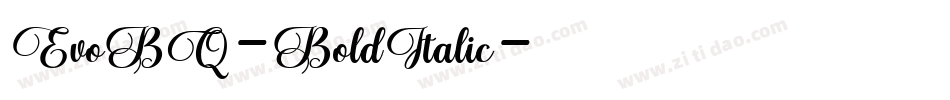 EvoBQ-BoldItalic字体转换