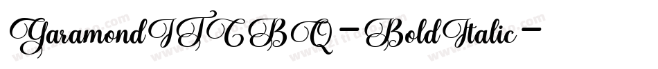 GaramondITCBQ-BoldItalic字体转换
