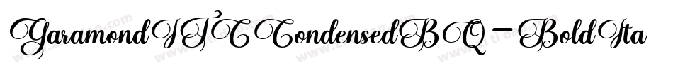 GaramondITCCondensedBQ-BoldItalic字体转换