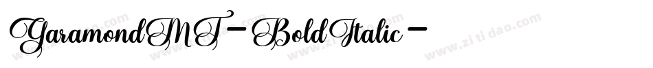 GaramondMT-BoldItalic字体转换