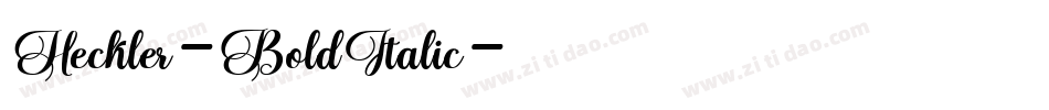 Heckler-BoldItalic字体转换
