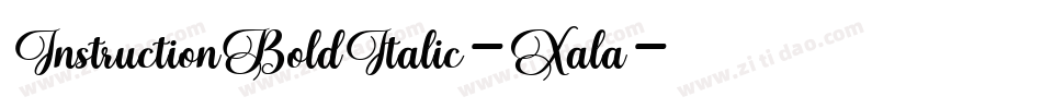 InstructionBoldItalic-Xala字体转换