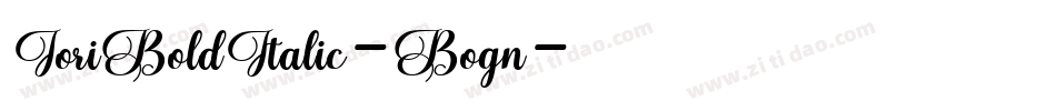 IoriBoldItalic-Bogn字体转换