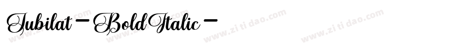 Jubilat-BoldItalic字体转换