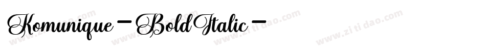 Komunique-BoldItalic字体转换
