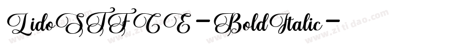 LidoSTFCE-BoldItalic字体转换