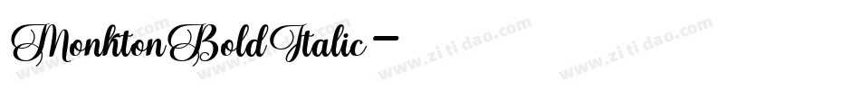 MonktonBoldItalic字体转换