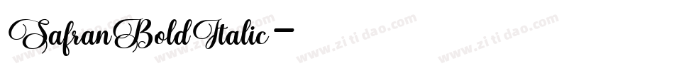 SafranBoldItalic字体转换
