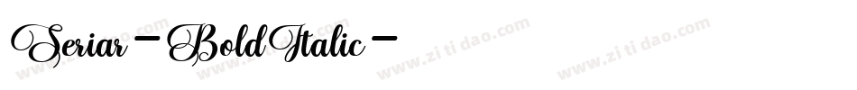 Seriar-BoldItalic字体转换