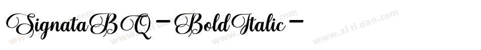 SignataBQ-BoldItalic字体转换