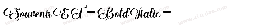 SouvenirEF-BoldItalic字体转换