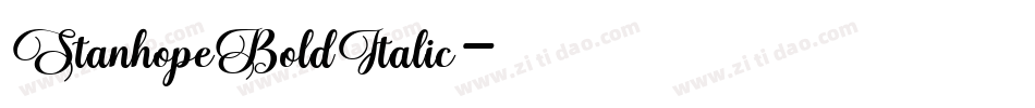 StanhopeBoldItalic字体转换